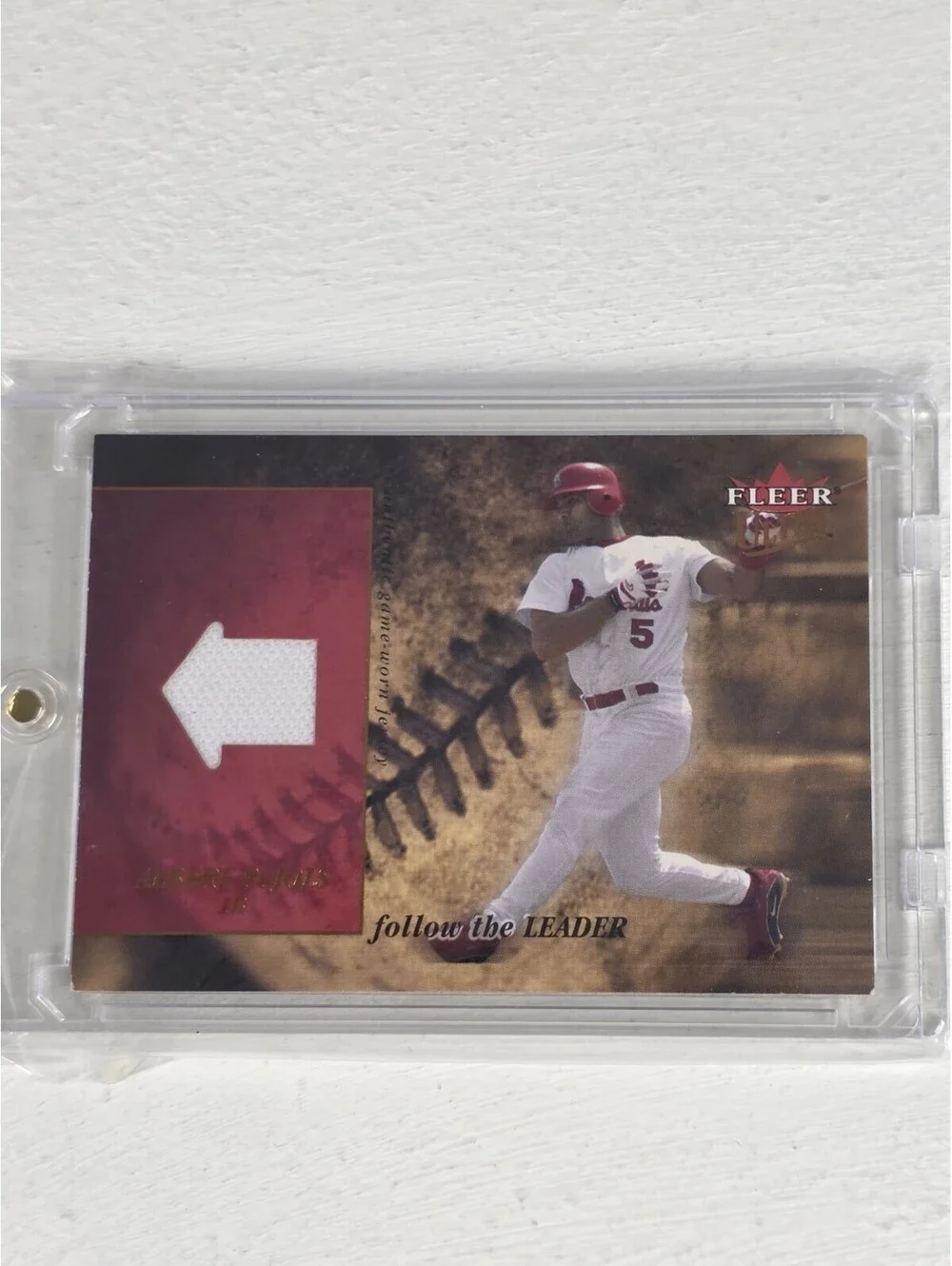 2005 Ultra #FLJ-AP Albert Pujols Follow the Leader Jersey Red C3